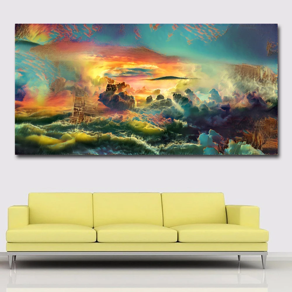 

Colorful Modern Abstract Landscape Paintings Prints Posters Canvas Painting Wall Art Pictures For Living Room Home Decor