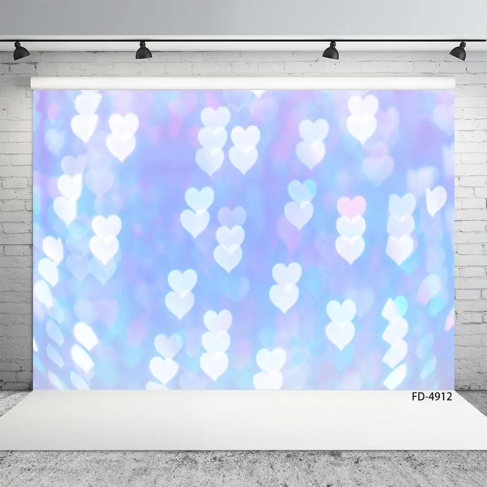 

Heart Shape Sparkle Party Photography Backdrop for Photo Studio Vinyl Background for Children Baby Portrait Photophone Photocall