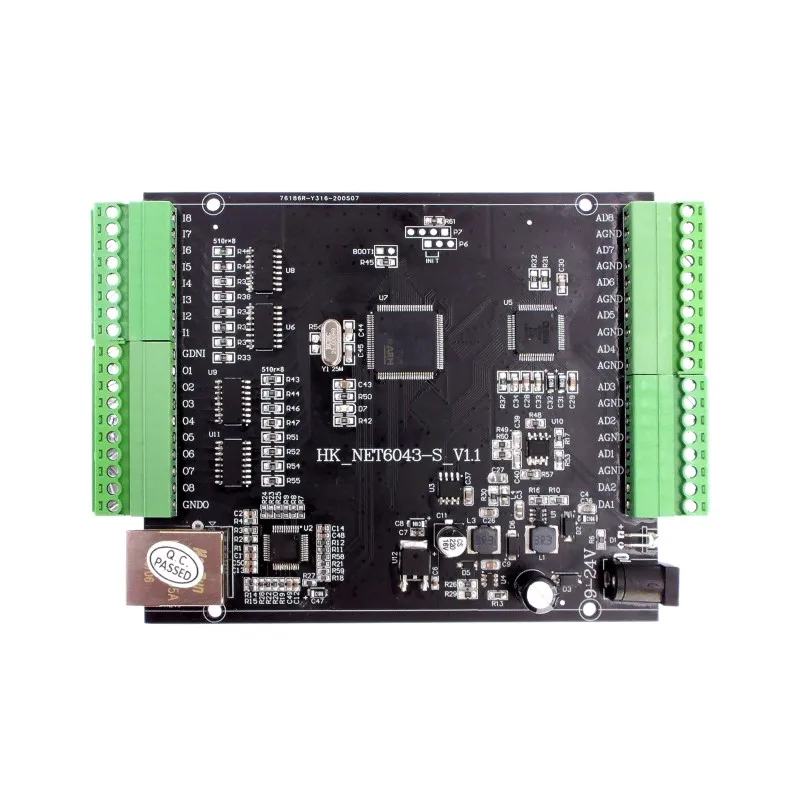 

Ethernet data acquisition card 8-way single end with 16 bit 40K analog ad 2-way 12 bit Da 8-way IO