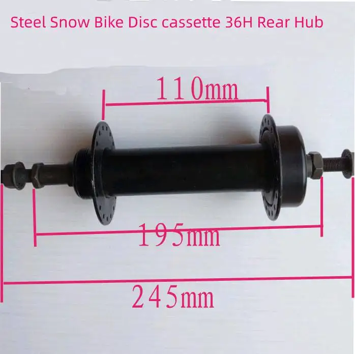 Mozzo Fat Bike anteriore/posteriore 135mm 170 192 195mm 32 36 fori bicicletta da neve cassetta in alluminio freno a disco bici da neve mozzi in lega