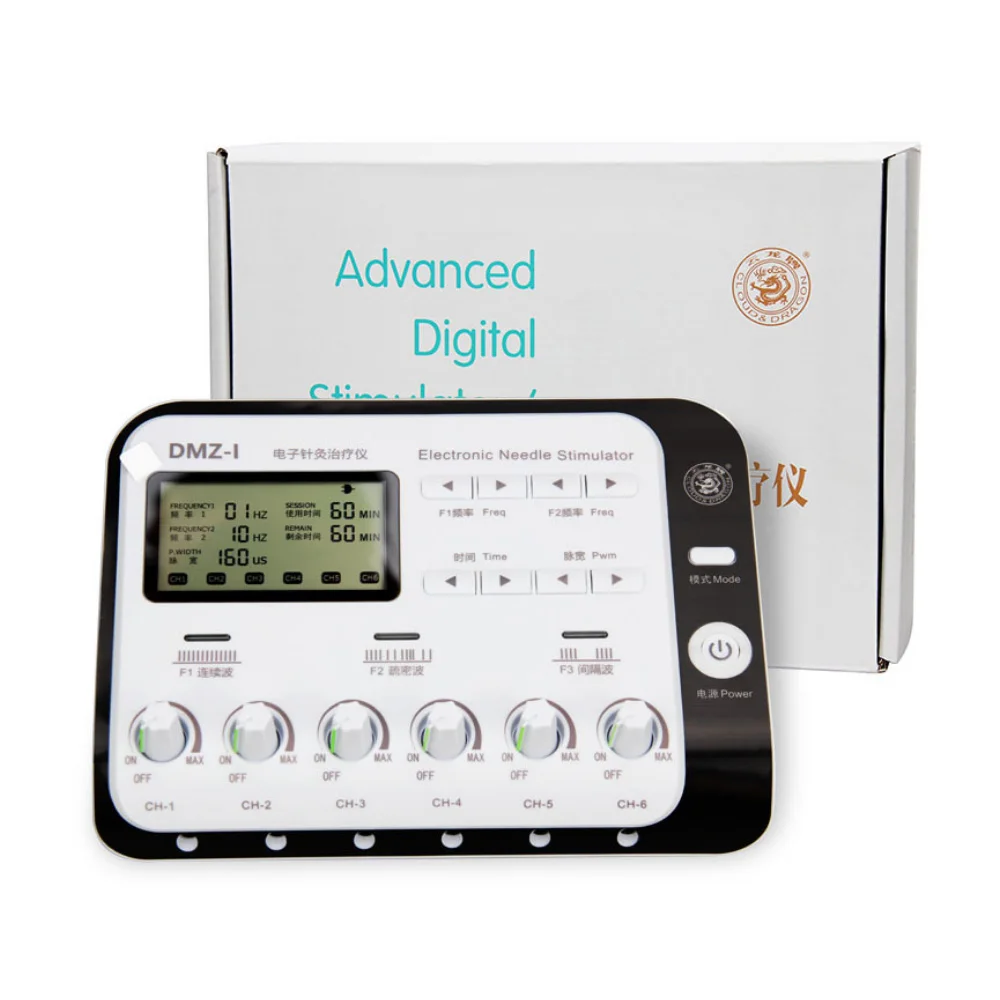 6 Output Channel Multi-Functional TENS Electric Muscle Stimulator Relax Acupuncture Needle Electroacupuncture Body Massager
