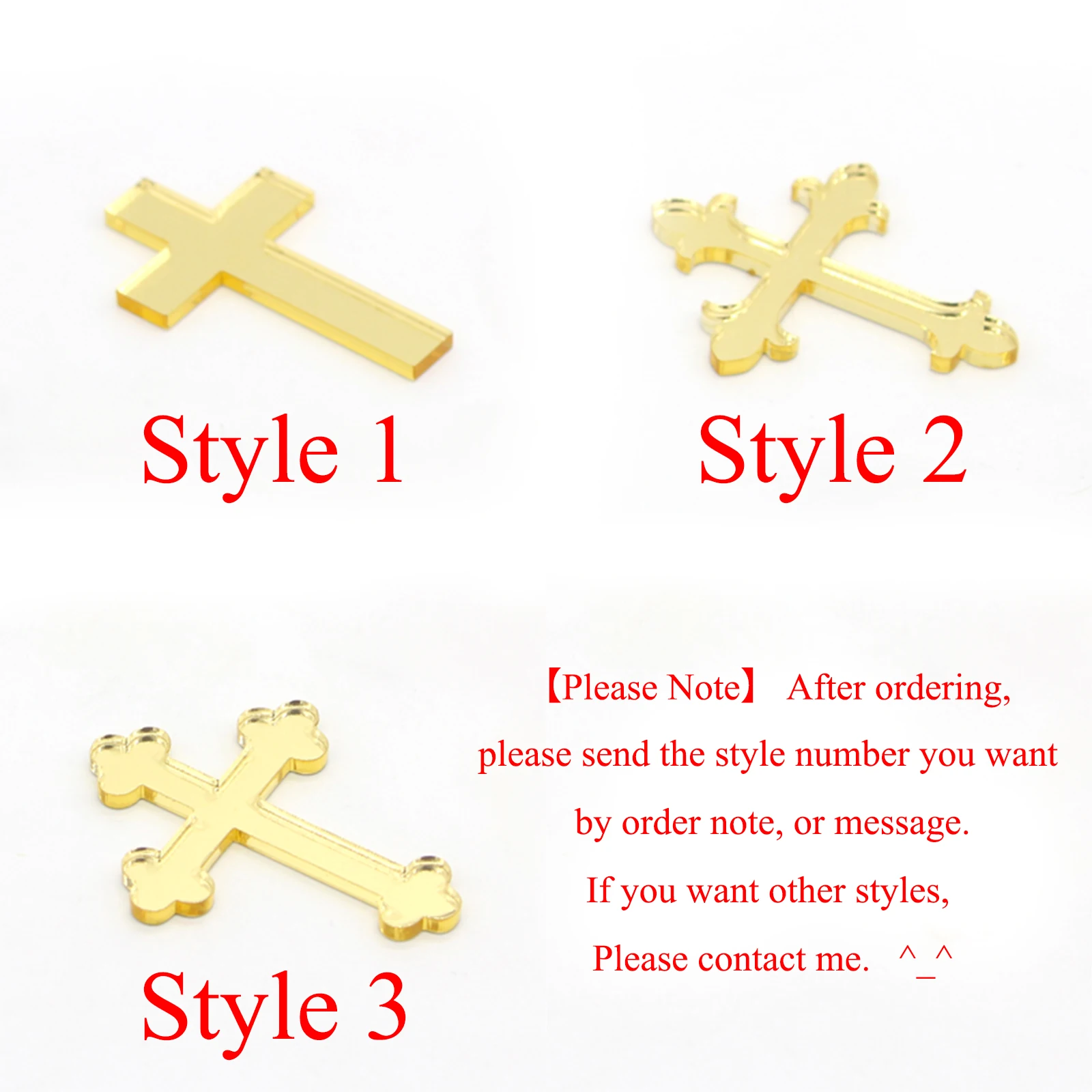 12 Pcs Personalized Gold Silver Cross Baptism Candle Decoration Christening Candle Cross Many size Crosses Pins for Candles