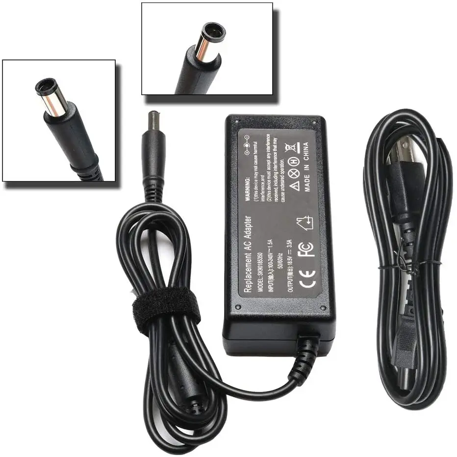 Ac Laptop Adapter Charger for HP 2000-2B09WM 2000-2A20NR Pavilion DV4 DM4 DV5 DV6 DV7 G60 18.5V 3.5A 65w