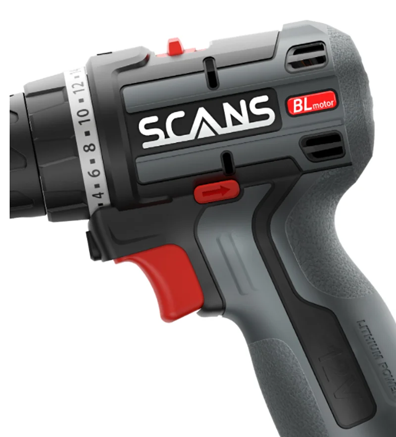 SCANS S120 12V Cordless Drill/Driver 36Nm Lithium Battery Rechargeable PowerTools,durable speed,brushless motor,drill wood/steel