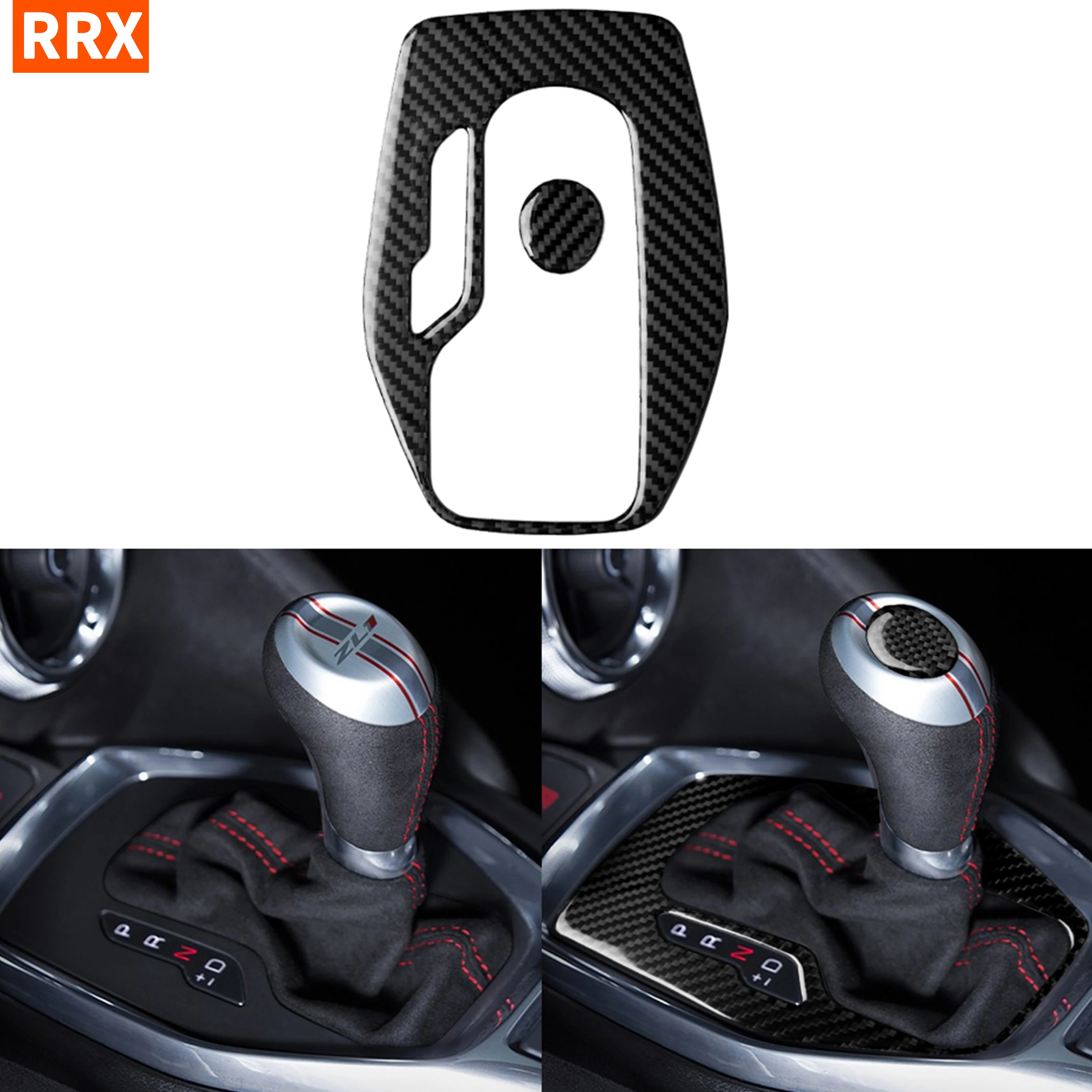 

For Chevrolet Camaro 2016-2019 Carbon Fiber Sticker Gear Shift transmission Panel Trim Cover Car inside decorative Accessories