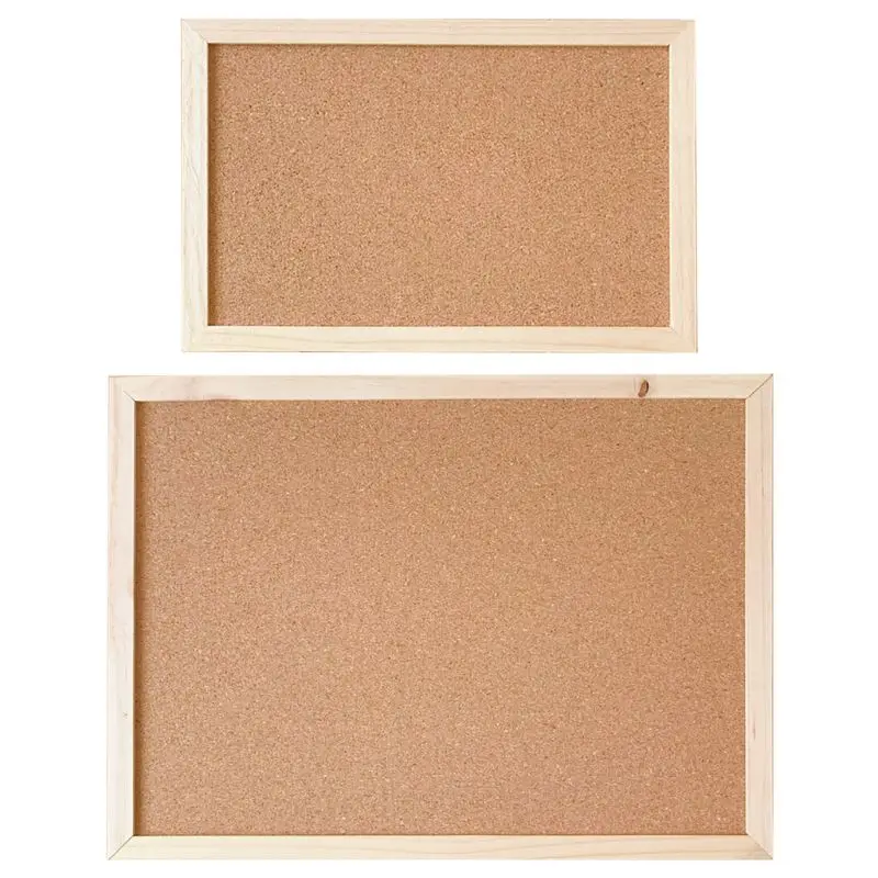 Cork Wood Wall Hanging Message Bulletin Board Frame Notice Note Memo Board for Home Office Shop School Photo Background