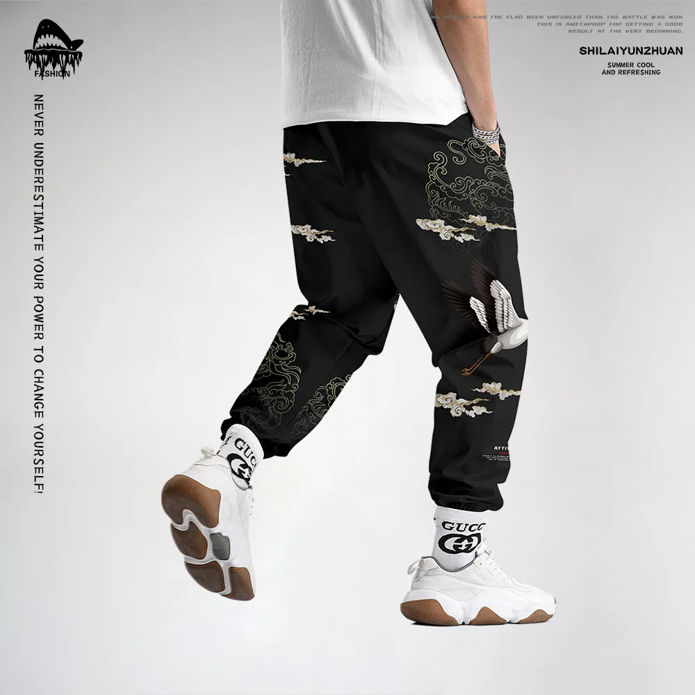 2020 Autumn Joggers Pants Overalls Fashions Black Print Trousers Men Streetwear Ankle Pocket Cargo Pants