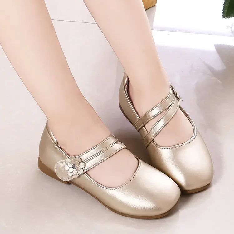 Mädchen Casual Wohnungen Mode Prinzessin Blume Mädchen Mary Janes Flache Weiche Mit Blumen Kinder Schuhe Für Hochzeit Party Geburtstag Süße – Detail 3