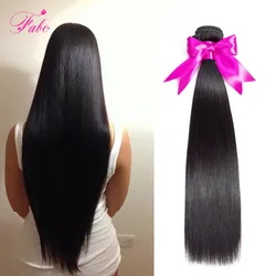 Fabc Hair Brazilian Straight Hair Weave 1 Piece Remy 100% Human Hair Extention Natural Color 10-28inch Can Be Dyed