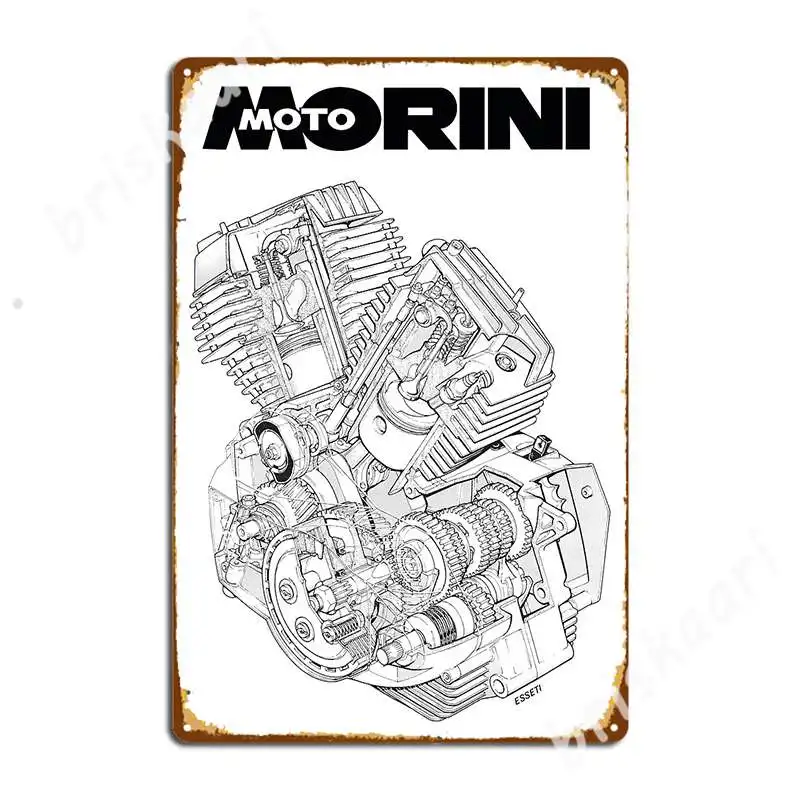 Moto Morini Cutaway Engine Metal Signs pub Garage personalized Cinema Kitchen Plaques Tin sign Posters