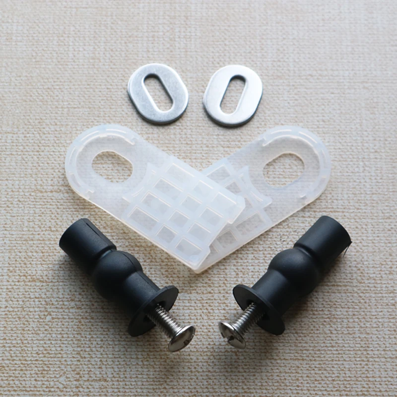 1Pair Toilet Cover Expansion Screw Fixing Toilet Seat Hinge Screws Blind Hole Fixing Fix Well Nut Screw Rubber Back With Gaskets