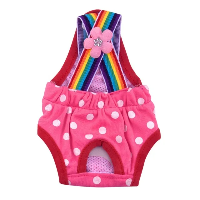 Dog Shorts Diaper Pet Sanitary Physiological Pants Shorts Dot Female Dogs Underwear Sanitary Diaper Washable Shorts