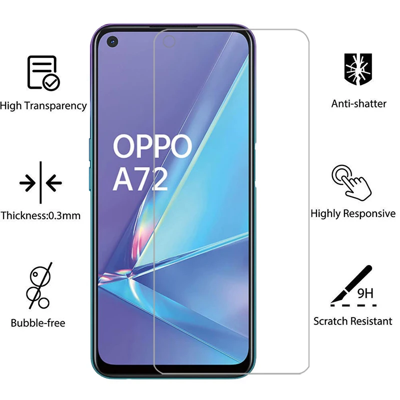 tempered glass screen protector for oppo a32 a52 a72 5g a92 a92s case cover on a 32 52 72 92 s 92s protective phone coque bag 9h