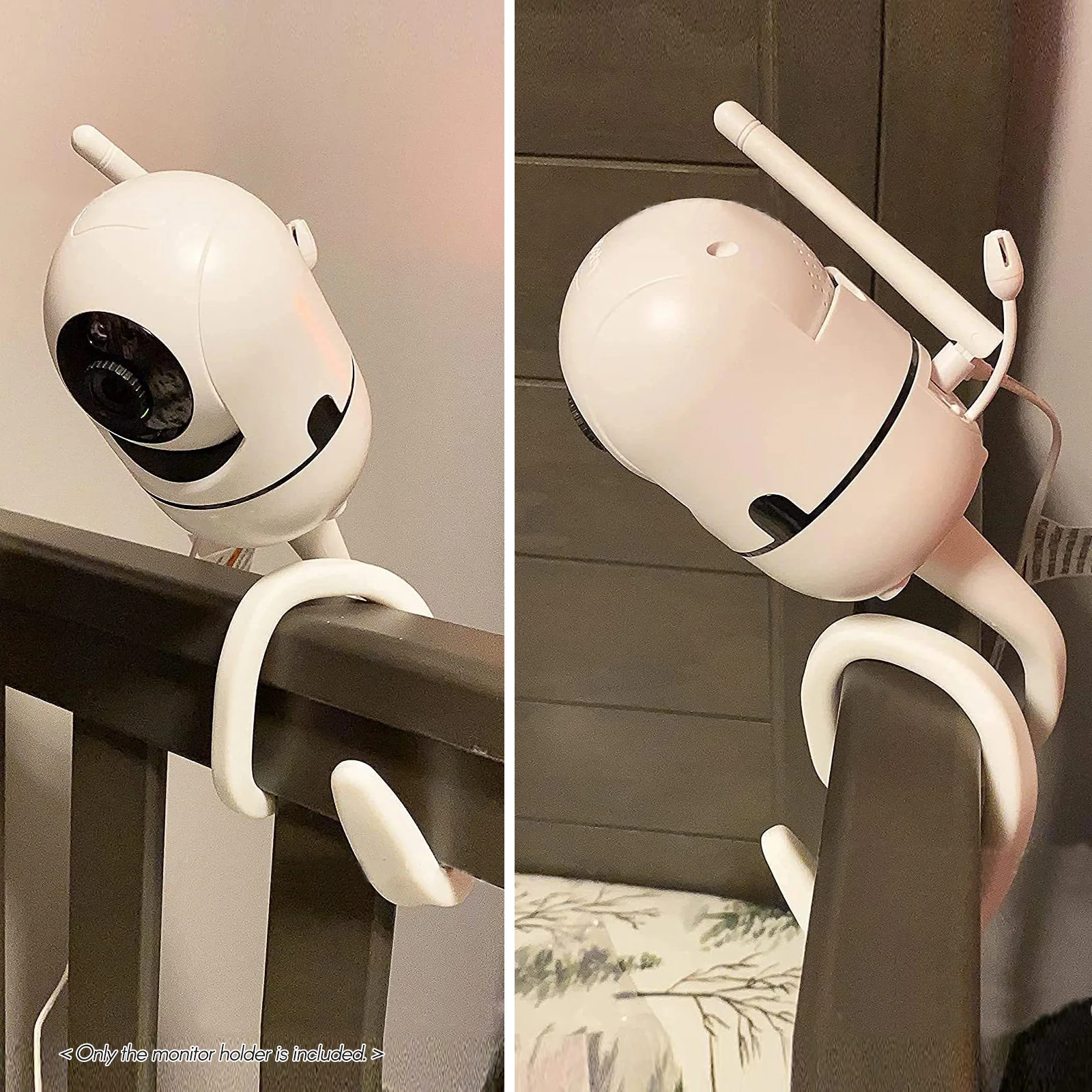 Universal Baby Monitor Holder Versatile Twist Mount with 1/4 Inch Screw for Crib Most Monitors