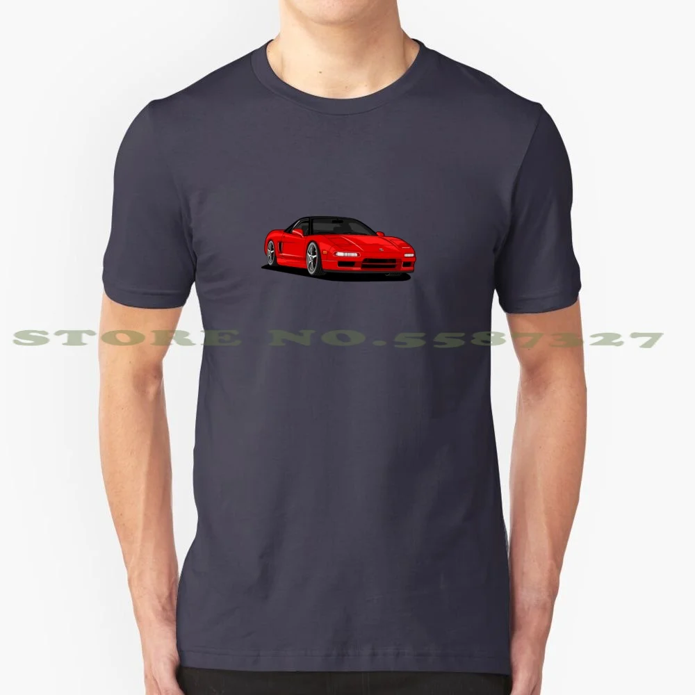 Nsx Red Flush-01 100% Pure Cotton T-Shirt Waifu Japanese Anime Car Scene Slap Drive Drifting Touge Culture Paul Walker Stance