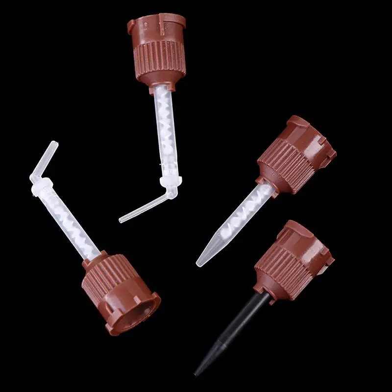 50 Pcs/Pack Dental Materials 3.5mm Impression Mixing Tips Temporary Silicon Rubber Dispenser Gun Mix Head Dentist Tools