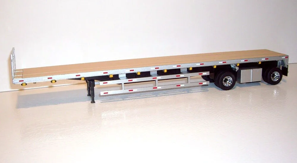 NEW 1/50 Scale 53\' Flat Bed Trailer in Silver Trailer Only by Diecast Masters #91023 for collection