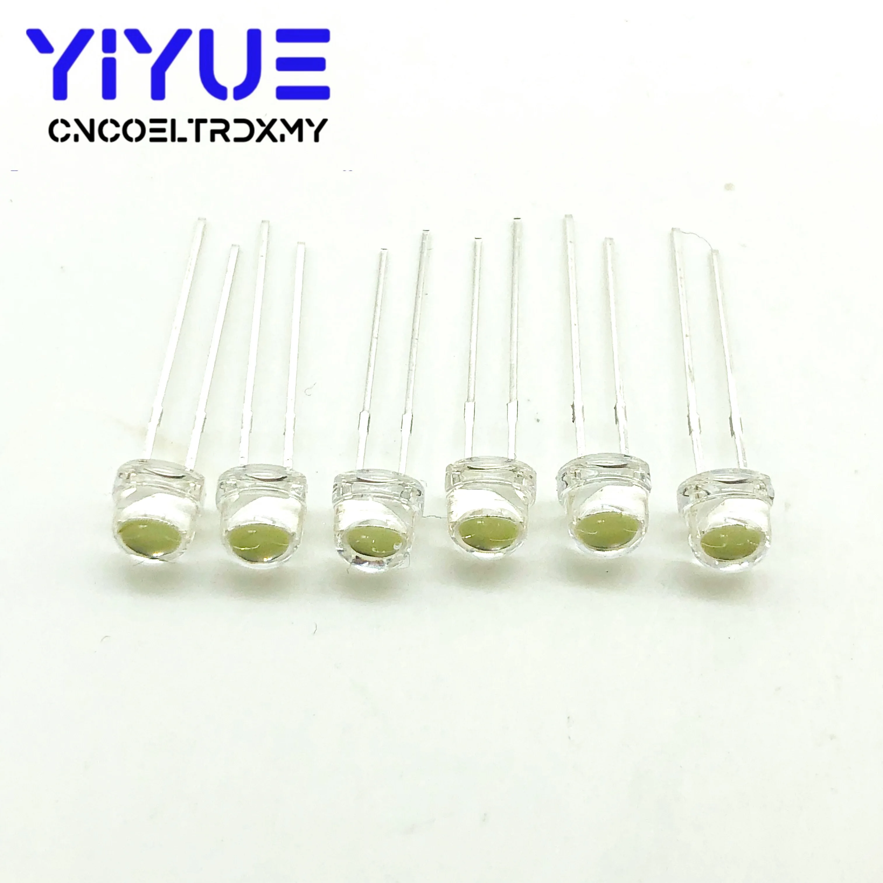 100pcs/lot 5MM F5 white 1600-2000MCD straw hat LED lamp beads super bright 6-7LM Big Chip Light emitting diodes leds DIY lights