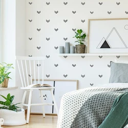 55 Pcs Geometric Scandinavian Arrow Wall Sticker Baby Nursery Kids Room Triangles Arrow Pattern Wall Decal Bedroom Vinyl Decor