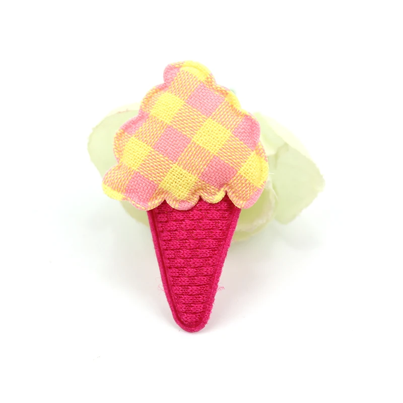 50Pcs 2.3*3.5cm Ice Cream Padded Appliques For Baby\'s Hairpin Crafts Headwear Decoration Handmade Ornament Accessories Wholesale