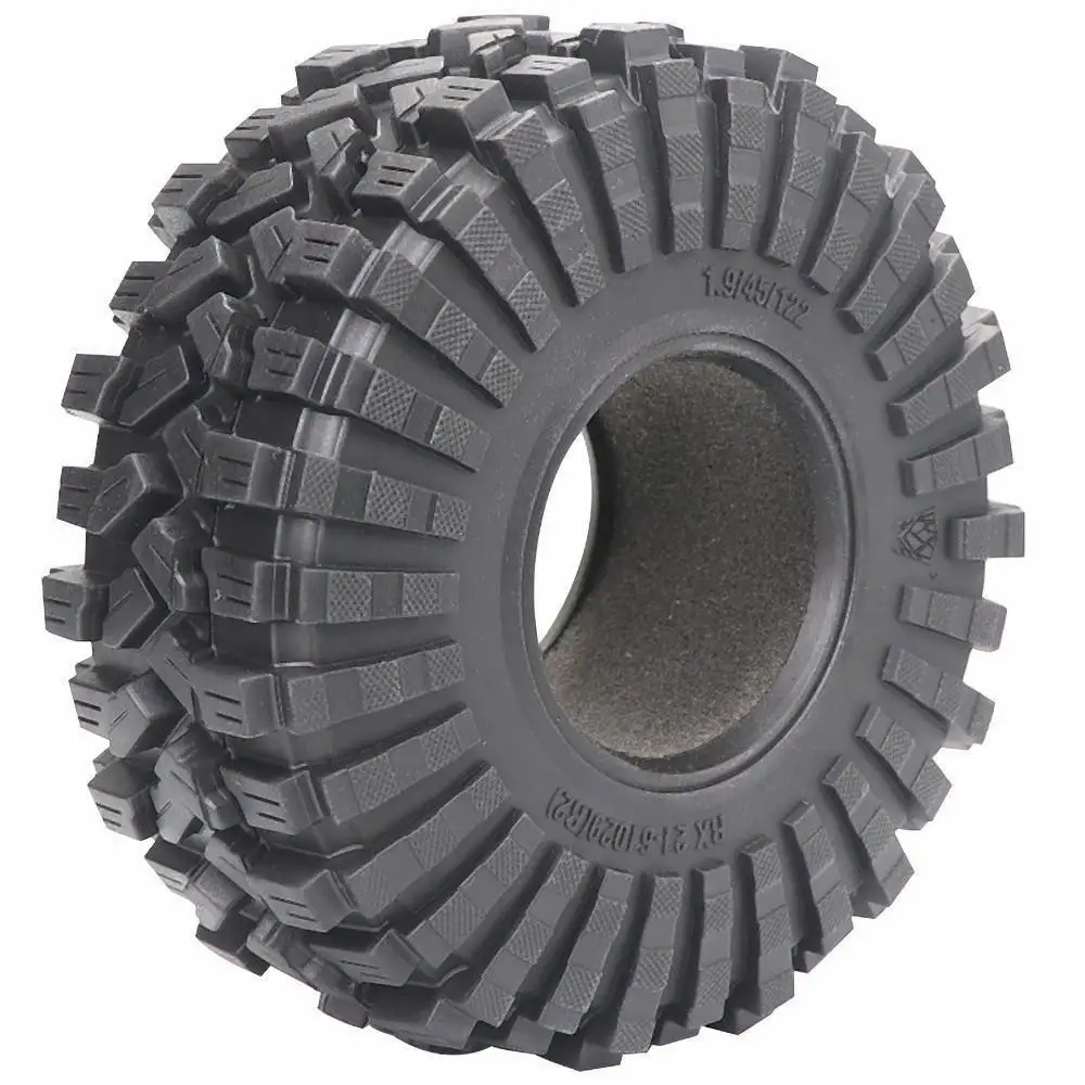 2pcs 122MM Rubber Mud Grappler Tires for 1:10 RC Crawler Axial SCX10 II 90046/47 Trax G500 TRX6 G6 TRX-4 Defender Bronco