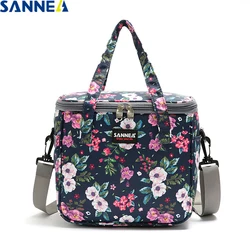 SANNE-bolsa térmica portátil para comida, bolsa térmica de 7L, a la moda, con aislamiento Diagonal, resistente al agua, para Picnic