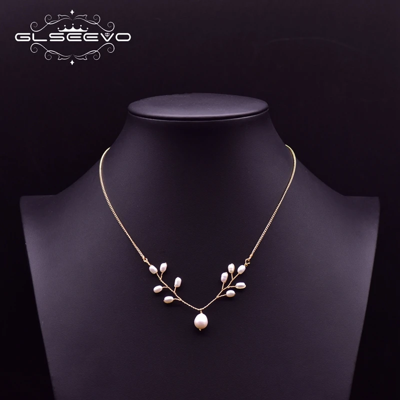 GLSEEVO Handmade Tree Branch Natural Pearl Adjustable Necklace For Women Gifts Birthday Gift Cute Fine Jewelry 2020 Colar GN0203