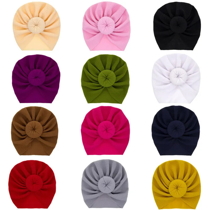 Newborn Toddler Kids Baby Boy Girl Hats Turban Beanie Hat Winter Warm Soft Cap