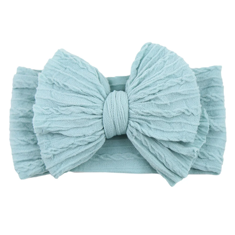 Solid Cable Bow Baby Headband, Kids Hair Accessories