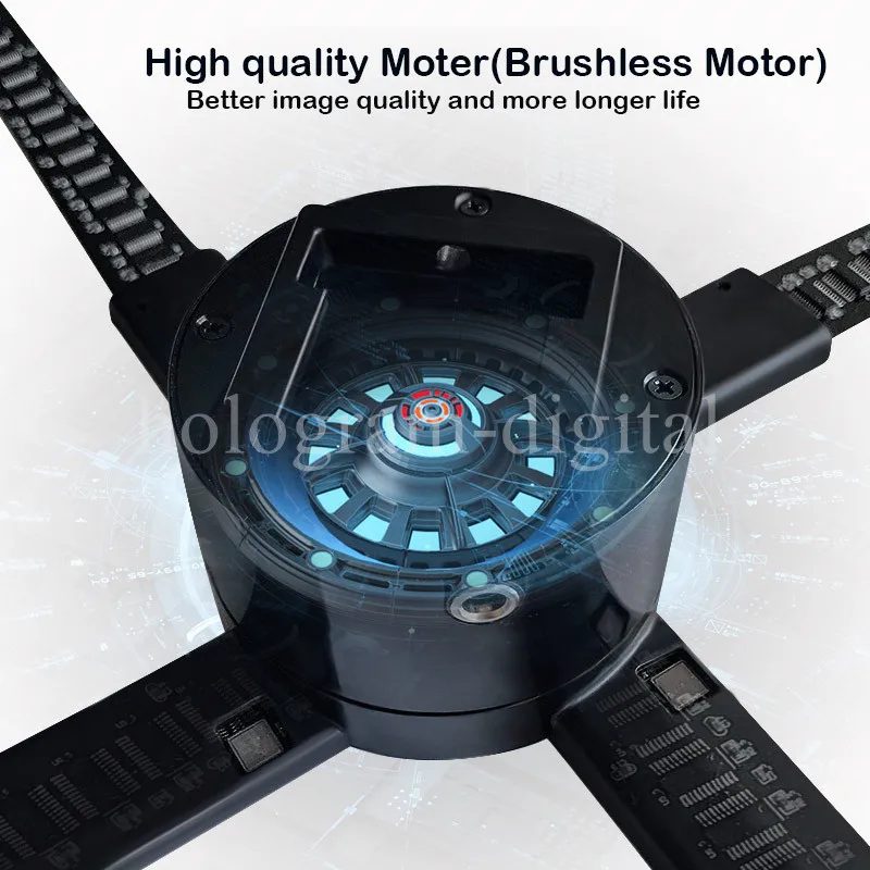 NEW 3D Hologram Projector Fan Control Holographic Display Party Decorations Holograms Led 65CM WiFi/PC Control