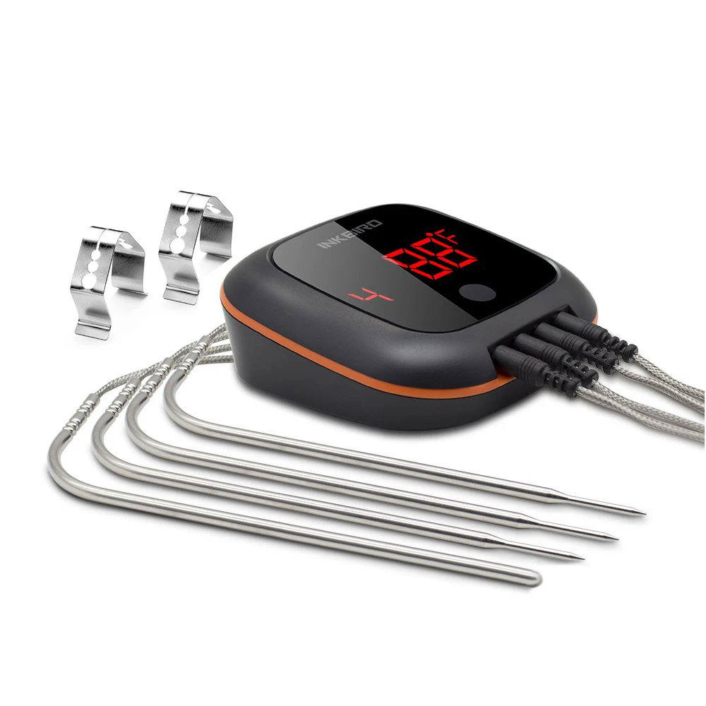 INKBIRD IBT-4XS Digital Rotation Reading Screen BBQ Meat Cooking Thermometer Bluetooth Connect Magnetic Design and 2/4 Probes