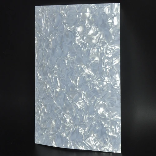 Imagen 2 del producto 210mm x 297mm tamaño A4 0,50mm hoja de celuloide blanca de diamante semitransparente hoja decorativa para instrumentos musicales golpeador de guitarra DIY