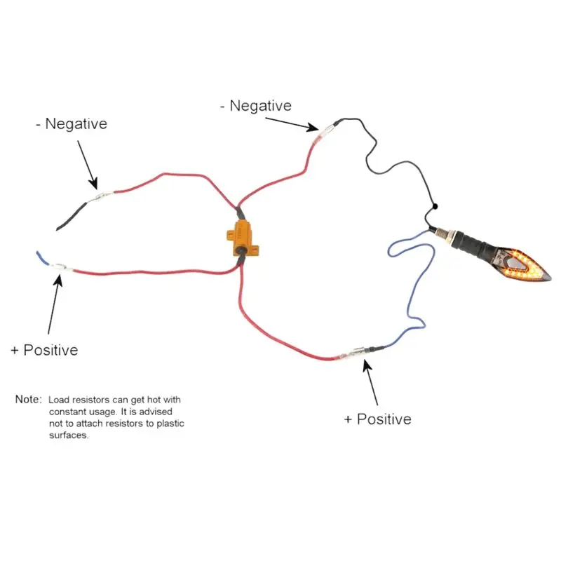 1Pair Moto Resistance Power Resistor Load Decoding Resistor for LED Mini Turn Signal Flash Light Repairing Parts 25W 6.8Ohm