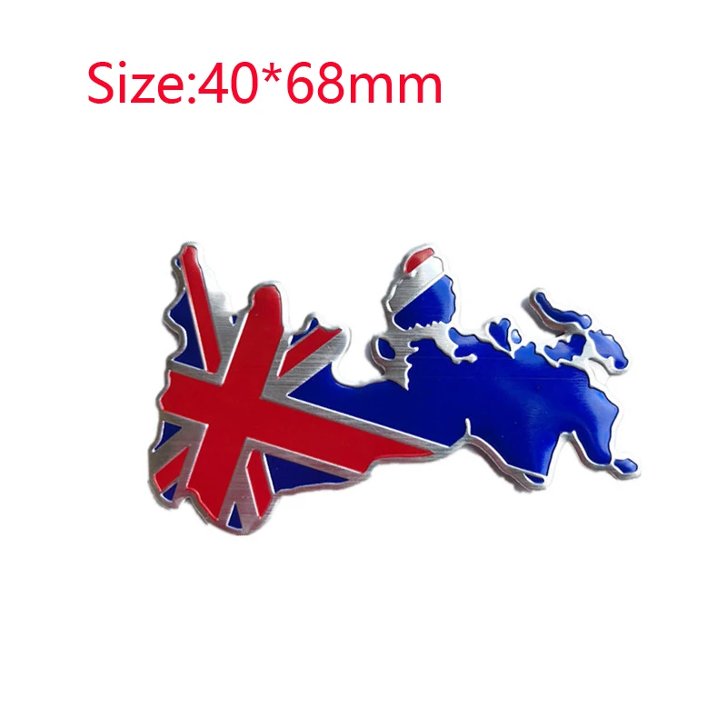 UK Flag United Kingdom Flag Thin Aluminium Label Emblem Chrome Car Styling Sticker England Britain National Flag Car Stickers