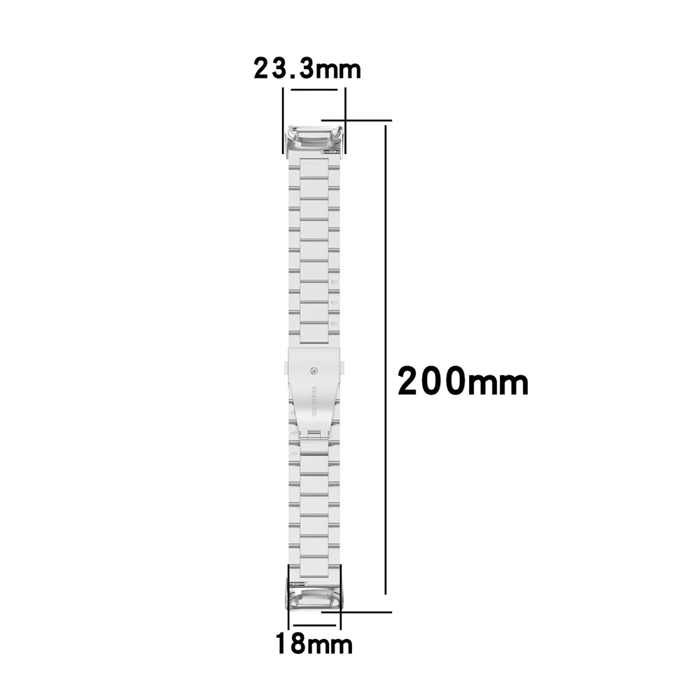 สำหรับ Fitbit Charge 5สายนาฬิกา Watchband 3ลูกปัดสแตนเลสโลหะ
