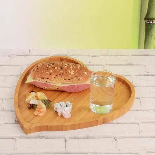 DOLBOVI Bamboo Heart tray 27 Cm Free Shipping tray поднос plateau de service