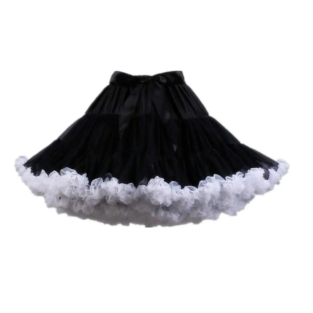 Jupon Court Tutu pour Mariage, Lolita, Sous-Jupe Crinoline, Robe Superposée à Volants Moelleux, pour Femme et Fille