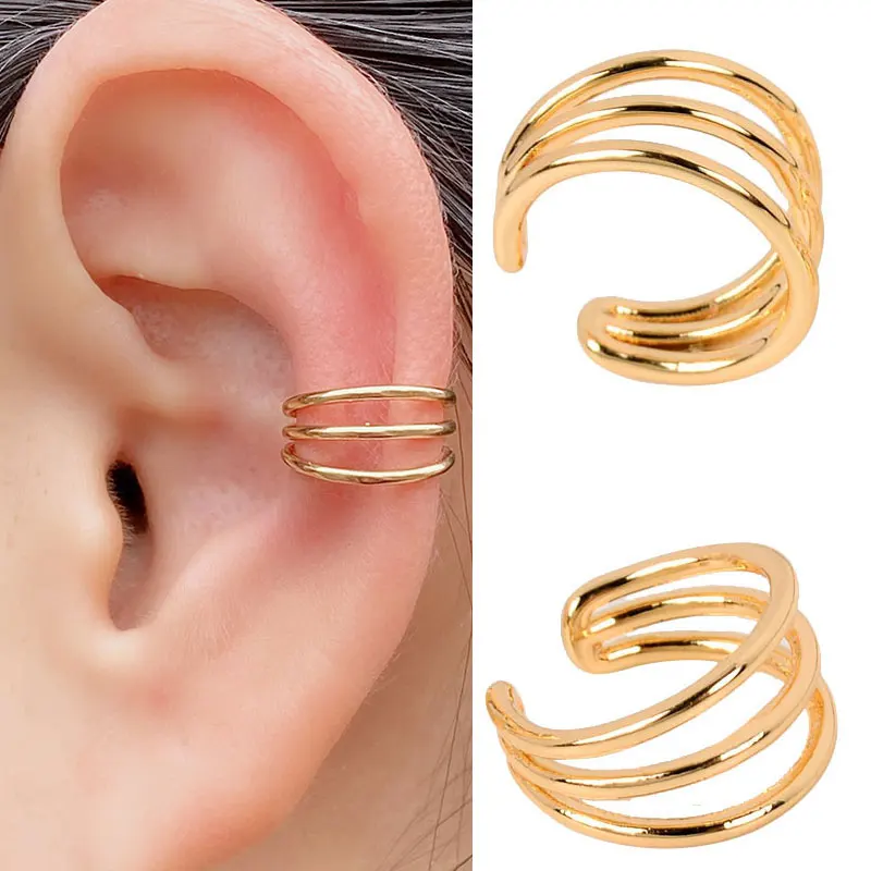 15 Designs Ear Cuffs Clip On Non Pierced Hole Ear Cuff Fake Without Piercing Cartilage Conch Earring Adjustable Earing