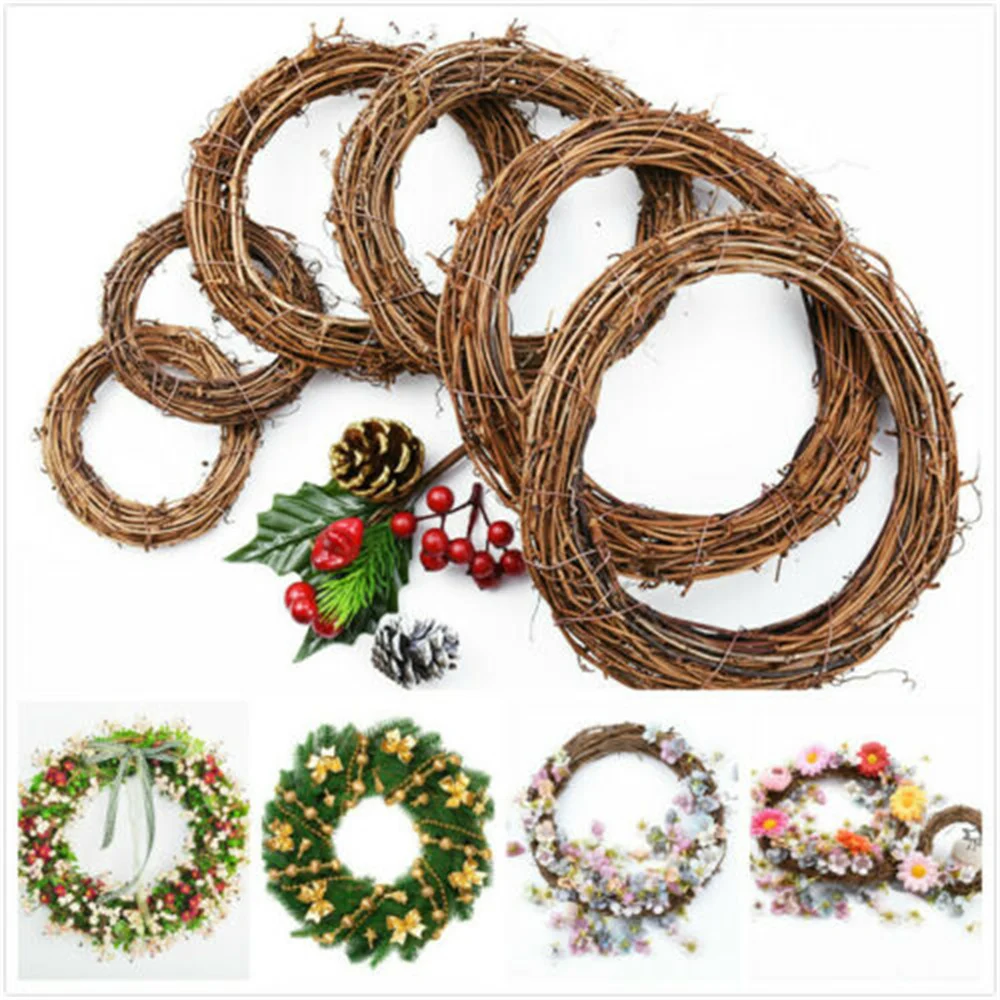 10-35cm Gold Metal Ring Flower Wreath Garland Weeding Decoration for Weddings Bridal Shower Home Party Decoration Catcher Hoops