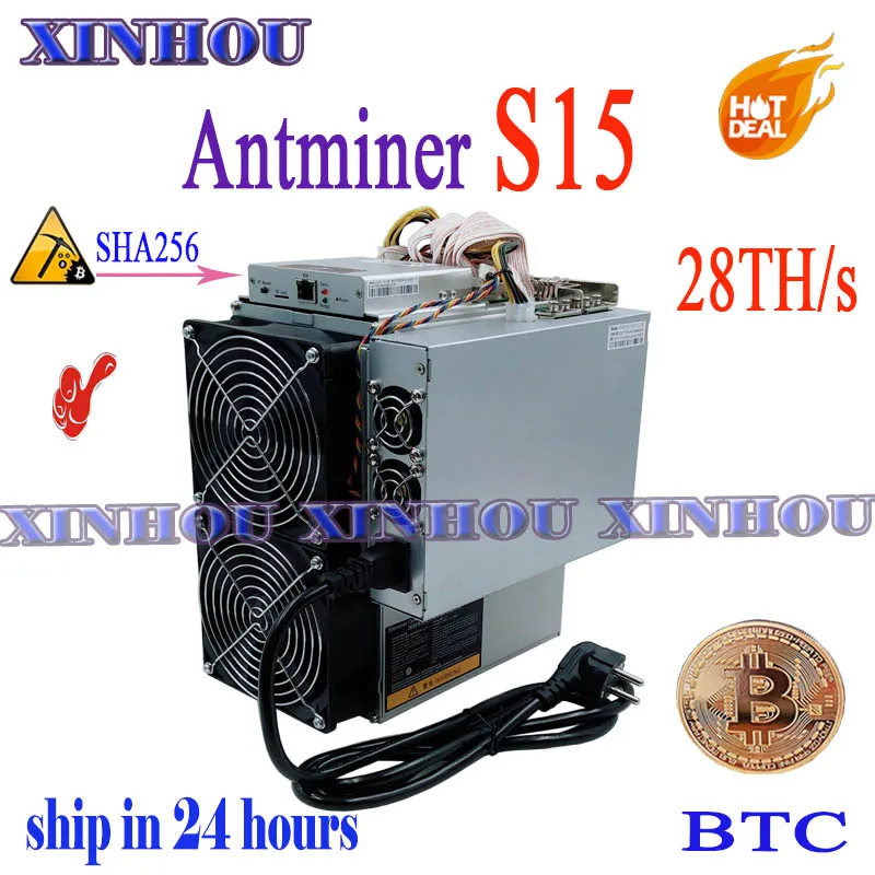 

Used BTC BCH Asic miner AntMiner S15 28T SHA256 Miner Better Than BITMAIN S9 S9K S17 T17 T9+ Z11 WhatsMiner M3 M21s M20s T2T T3