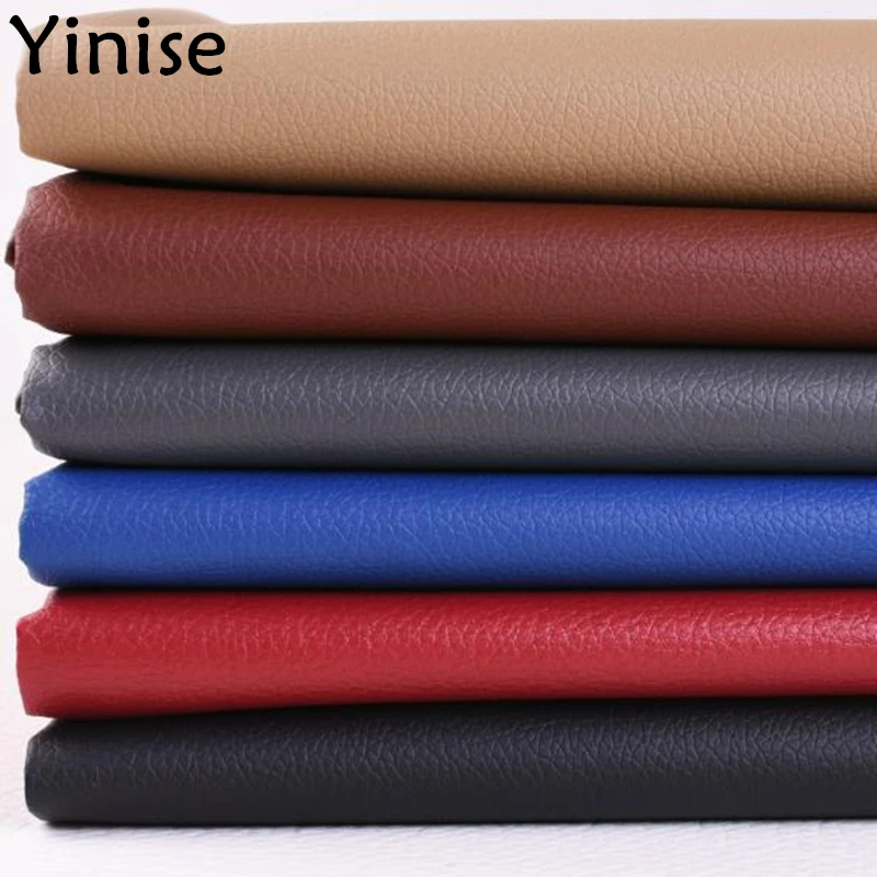 50x160cm Synthetic Leather Fabric Emboss Lithci PVC Artificial Faux Leather Fabrics DIY Bags Shoes Sofa Car Sewing Materials