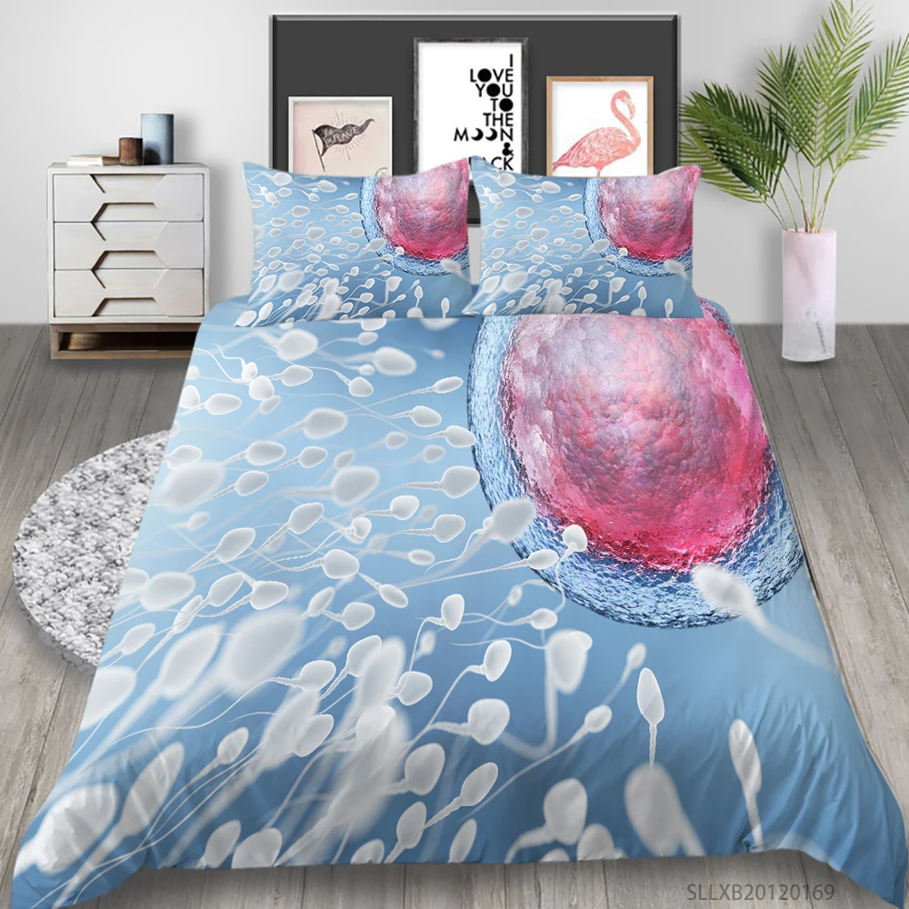 3D Luxury Bedding Sets King Size Duvet Cover Set Creative Microorganism Printing Modern Home Bed Set Pillowcase