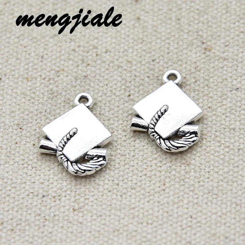 10pcs  Hot  Sell  Vintage  Metal   Bachelor Cap Charms   Pendants  For  Jewelry  Making  DIY  Handmade  Craft