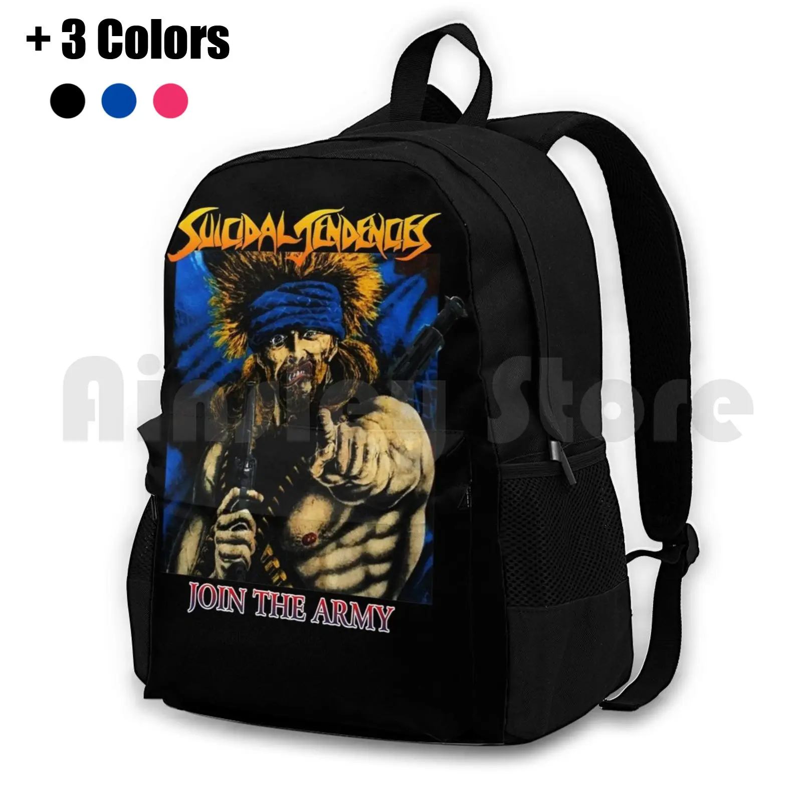 Join The Army Suicidal Band Tendencies Fight On Outdoor Hiking Backpack Riding Climbing Sports Bag Suicidal Tendencies Suicidal