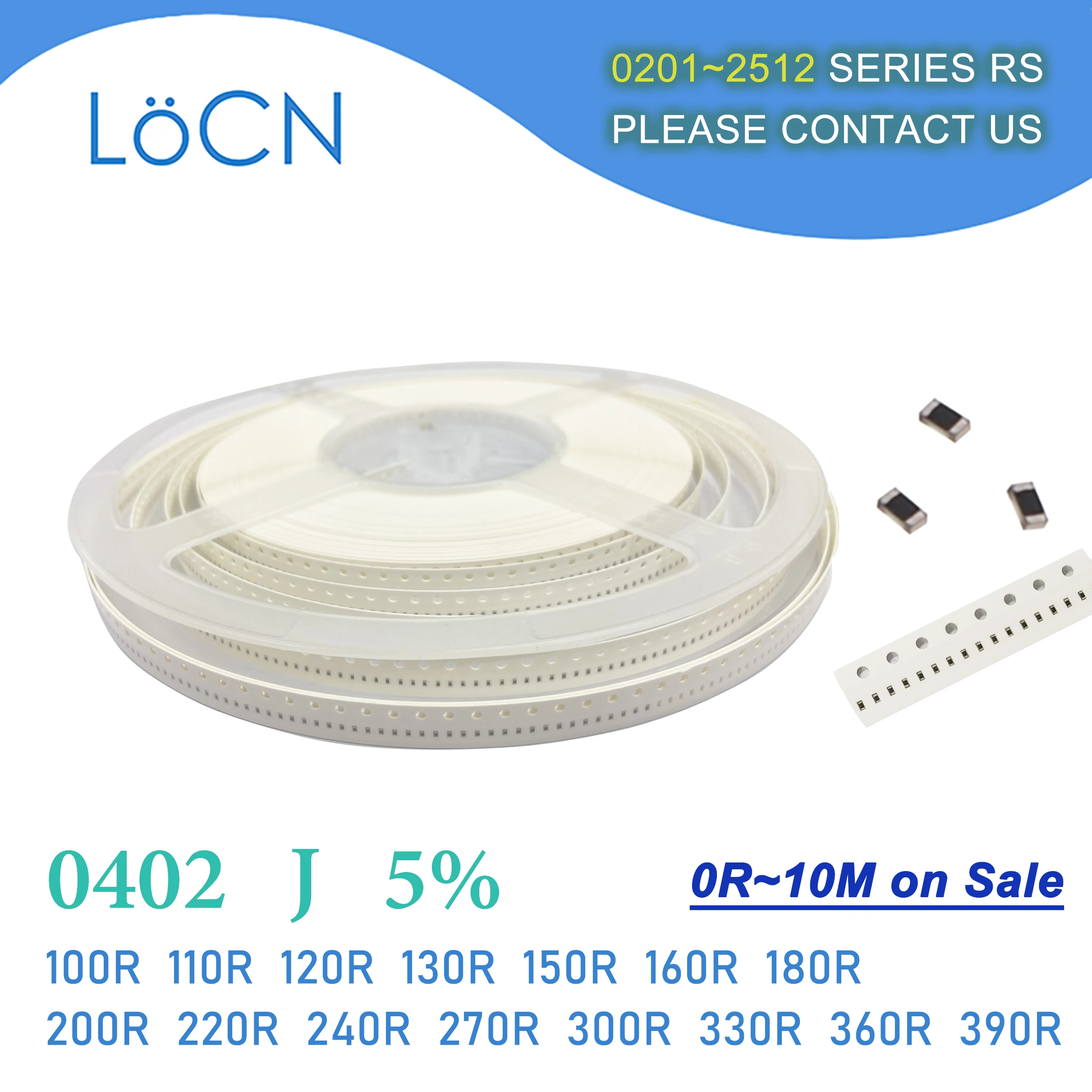 0402 J 5% 10000pcs 100R 110R 120R 130R 150R 160R 180R 200R 220R 240R 270R 300R 330R 360R 390R OHM 1005 SMD resistor 104 114 124