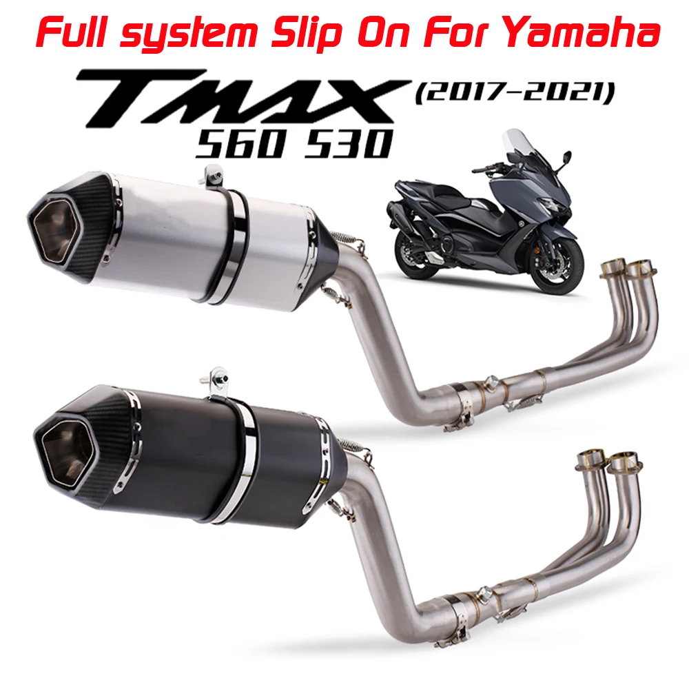 

Tmax560 Full System Exhaust Muffler Escape Slip On For Tmax530 Tmax560 Tmax 530 560 2017 - 2021 Exhaust