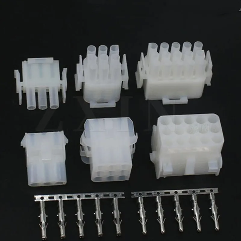 20Set/1Lot 63080 6.3mm Connector Male + Female Housing + Terminal Set Wire to Wire 2/3/4/5.6/9P