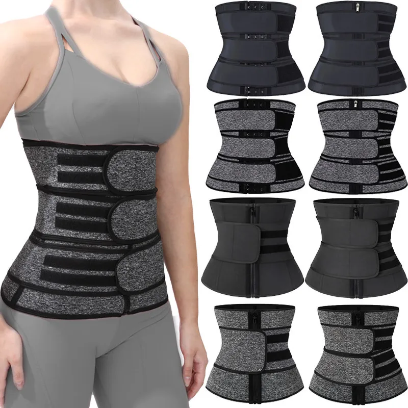 sexy waistband velcro corset ipper tummy tuck sports body shaping chain waist belts for women