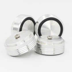 4pcs 40 x17mm audio amplifier speaker feet spikes silver Ring machine mats pads
