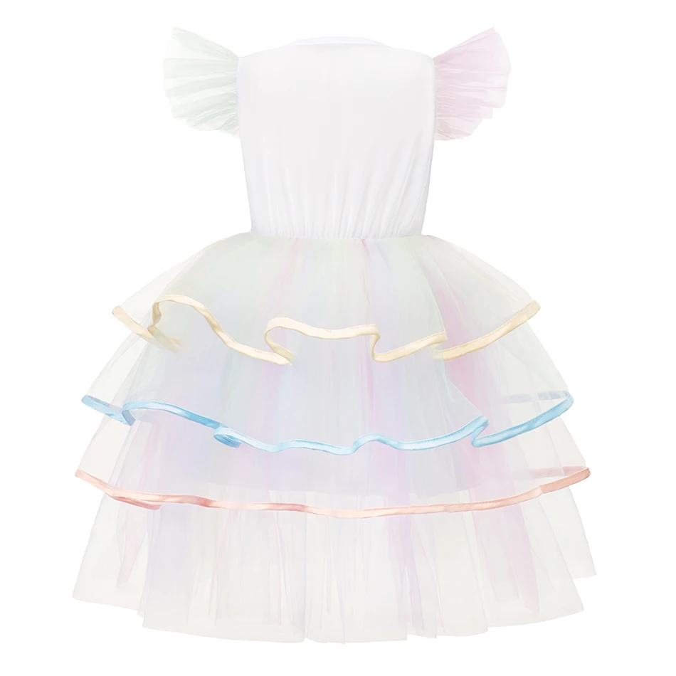 Vestido de unicornio para niña, disfraz de tutú con ala, ropa de princesa para niños, Año Nuevo